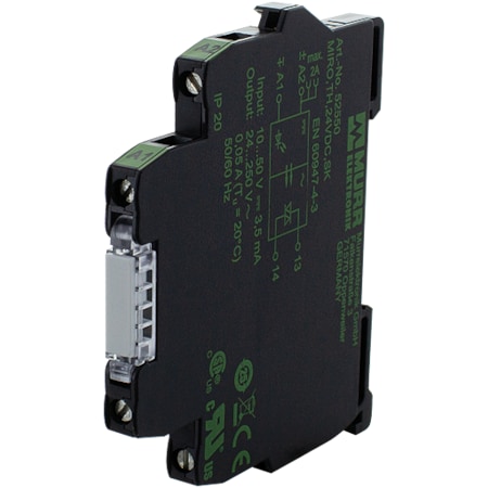MIRO TH 24VDC SK OPTO-COUPLER MODULE, IN: 50 VDC - OUT: 250 VAC / 0,5A, 6,2 Mm Screw-type Terminal